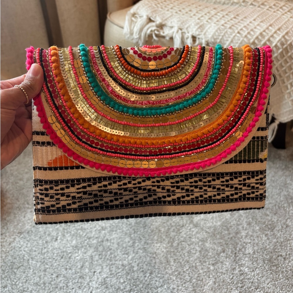 Colorful Beaded Clutch